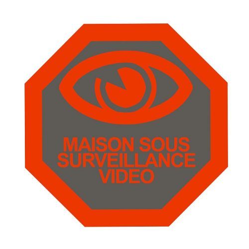 Sticker dissuasif vidéosurveillance